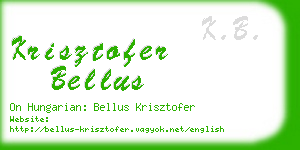 krisztofer bellus business card